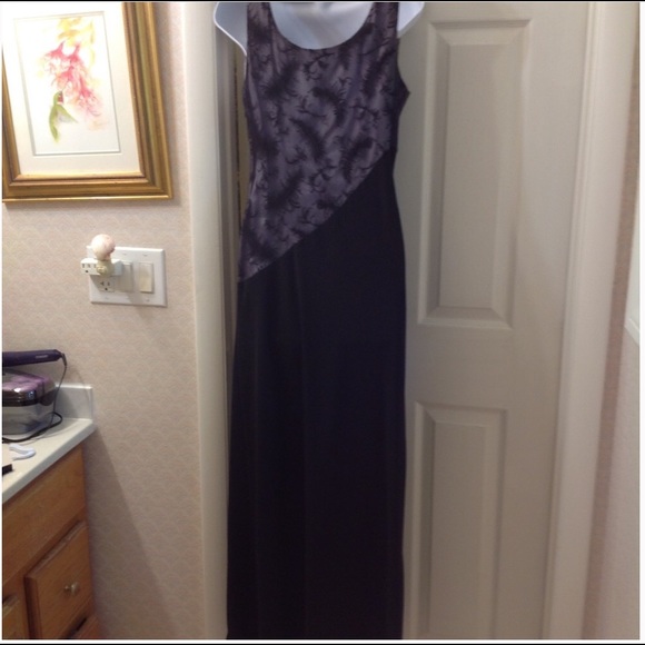 Tonight Vintage Black Feather Print Evening Dress - 10 - Picture 6 of 7
